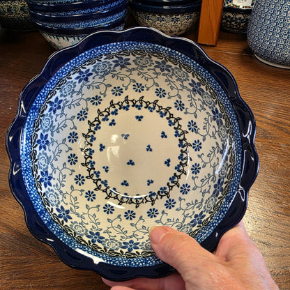 Bowl   Scalloped Edge   7"   2158X ~ Silver Lace