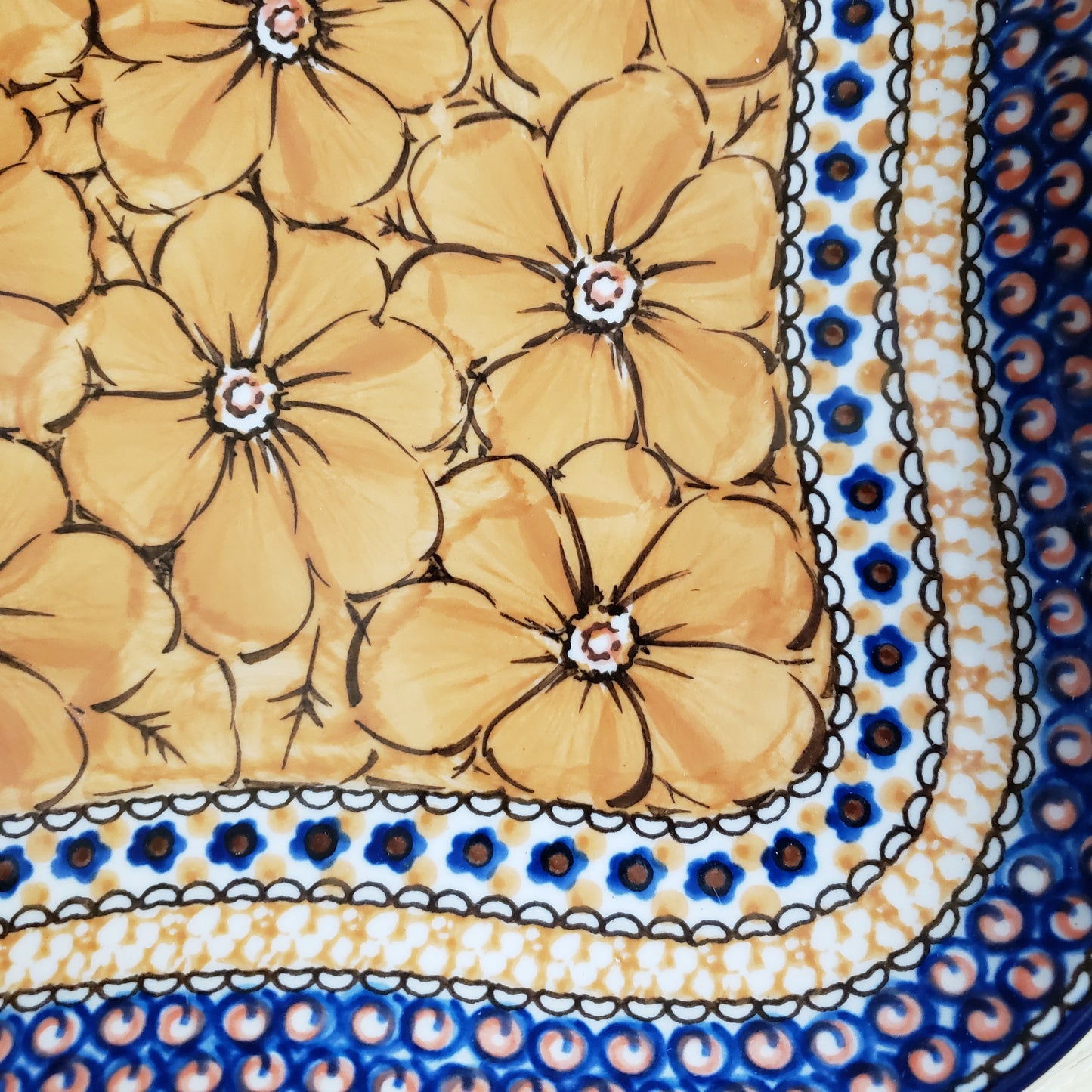 Tray ~ Square Fluted (9.5 in.) 581-U408B Orange ~ U4 J. Chyla