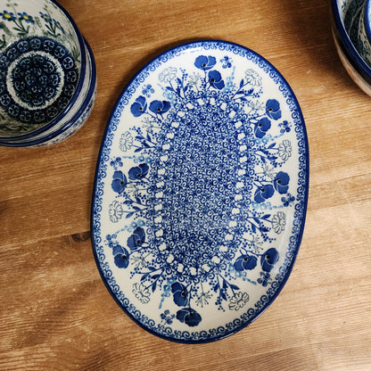 Oval Platter ~ Small 10.5" x 7.3"    G69-2902X  Evening Poppy pf0526