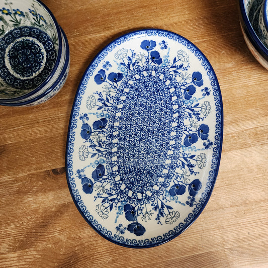 Oval Platter ~ Small 10.5" x 7.3"    G69-2902X  Evening Poppy pf0526