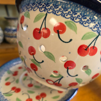 Berry Bowl w/ Saucer   8"W  470-2715X  Cherry Pie pf0526
