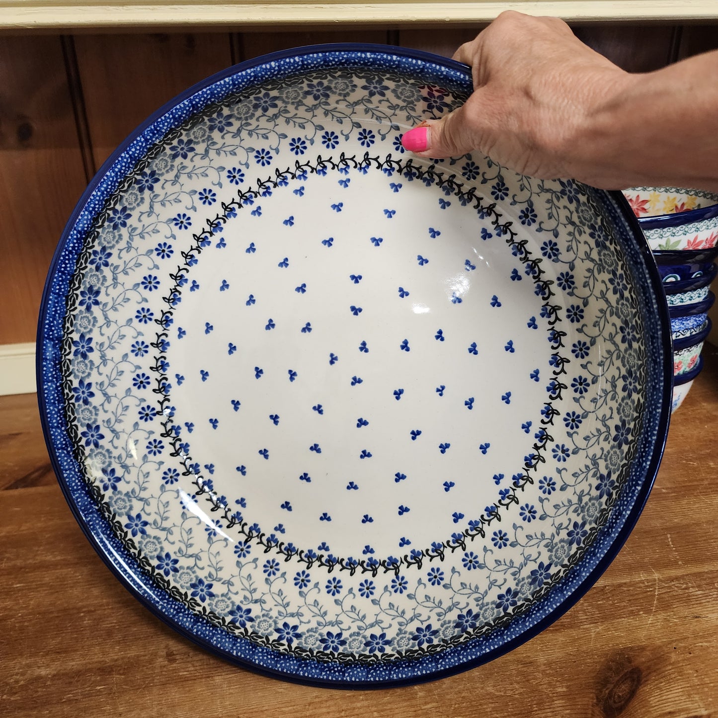 Bowl ~ Serving ~ 12.75"W x 2.5"D 115-2158X Silver Lace