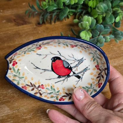 Spoon Rest 5" 381-U49018 red bird M Starzyk