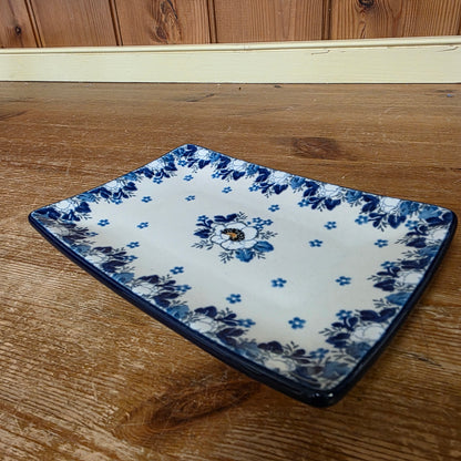 Sushi Plate 7"x4 3/4" C27-2222X  Snow Poppy pf0526