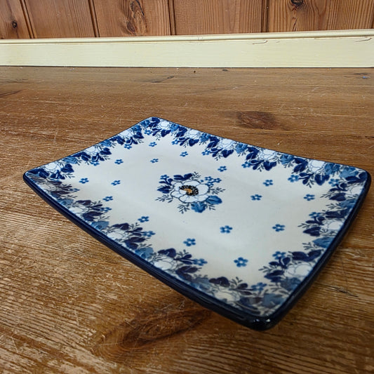 Sushi Plate 7"x4 3/4" C27-2222X  Snow Poppy pf0526