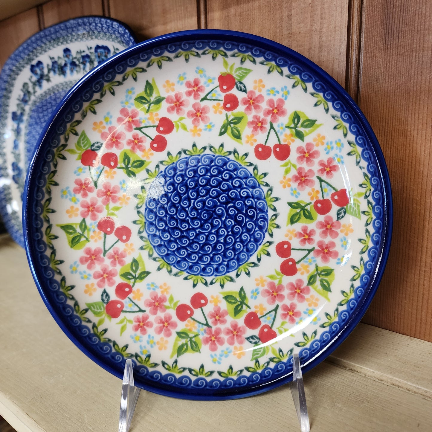 Plate 8" ~ lip ~ Cherries