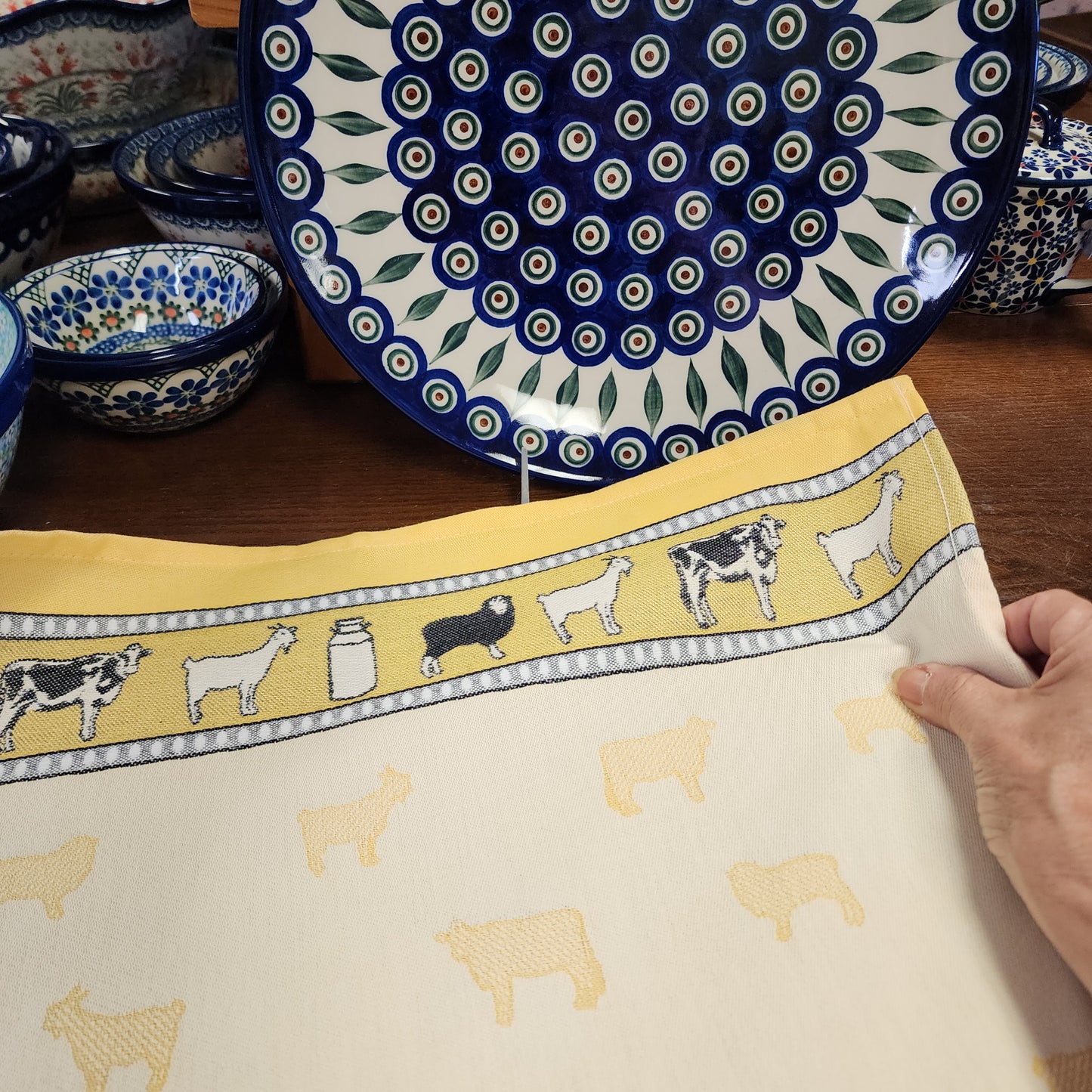 Tea Towel Cheese Animals