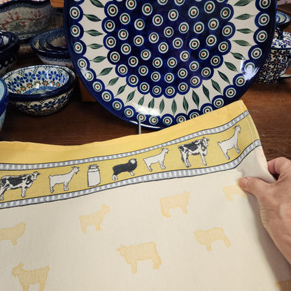 Tea Towel Cheese Animals