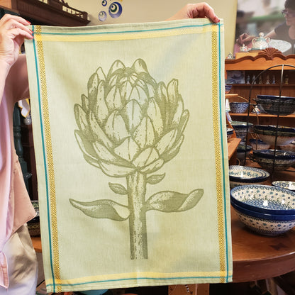 Tea Towel Green Artichoke