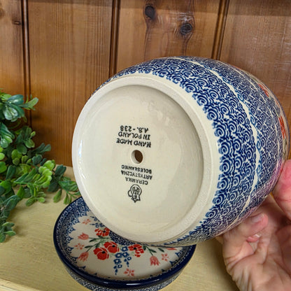 G45 ~ Flower Pot with Drip Plate 6"    G45-3220X  Whimsical Garden pf0526