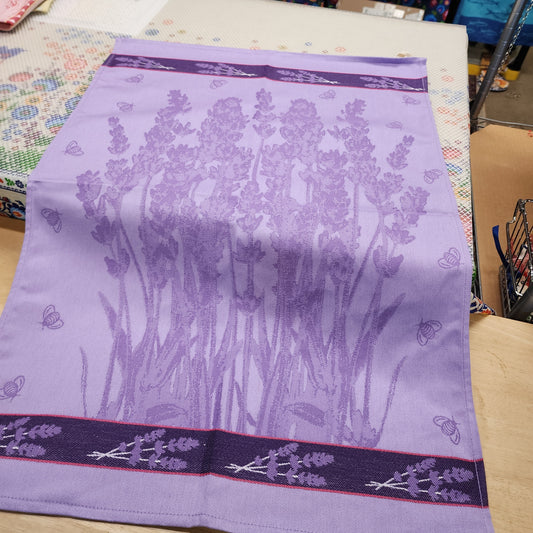 Tea Towel Lavender Plant 20" x 28" European Tea Towel yellow border