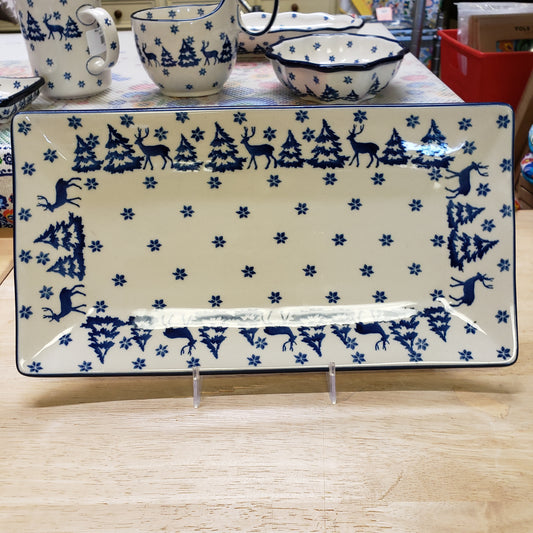 Sushi Plate C26-1931X Snowy Pines