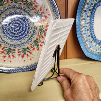 Tile ~ 6" Wildflower "NOT Polish Pottery"