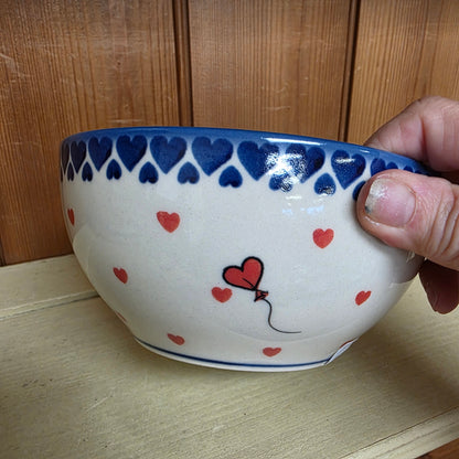 Bowl ~ 6" ~ Red Hearts