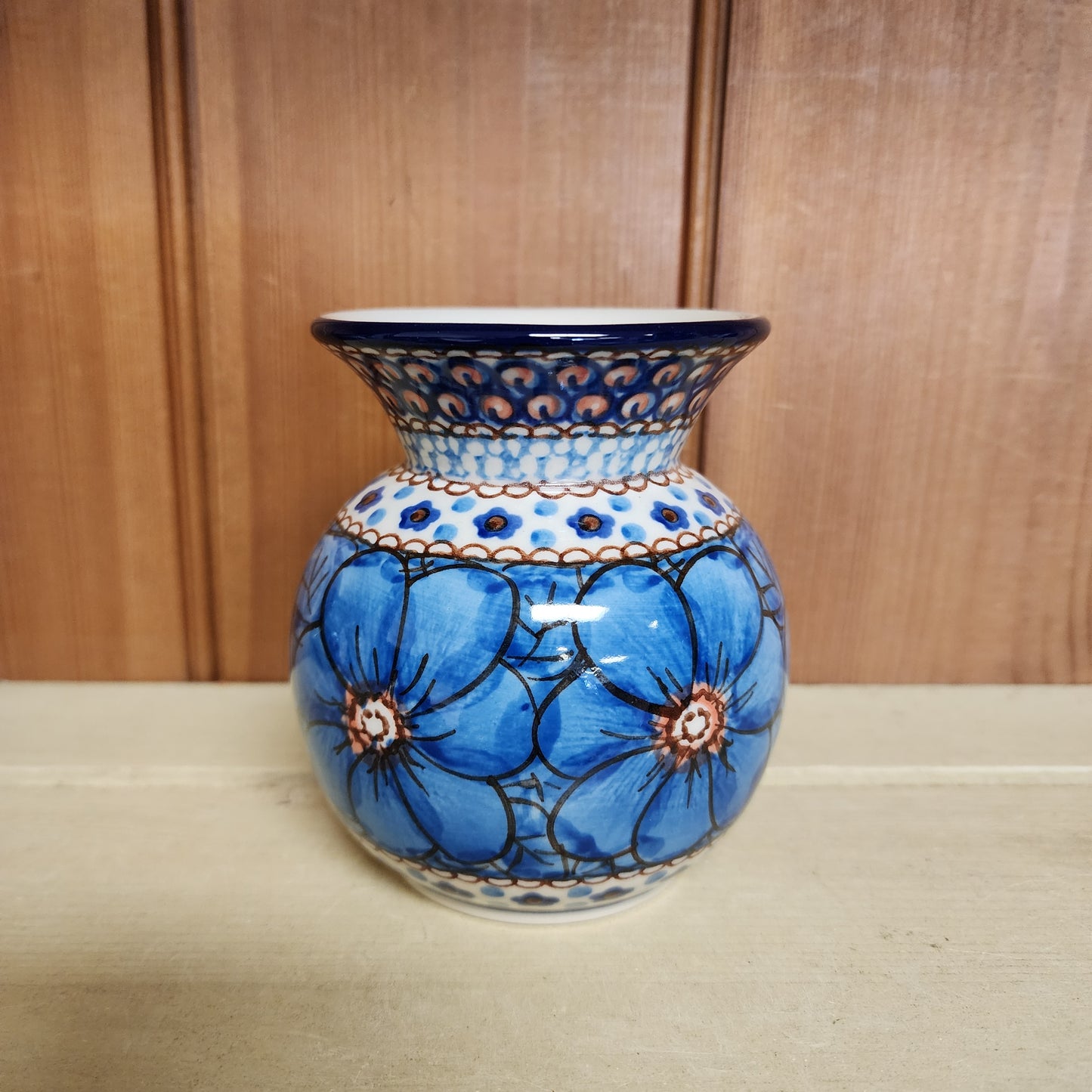 Vase   Bubble   4.25" 048-U408C  U4 pf0526 Blue Jacek Chyla