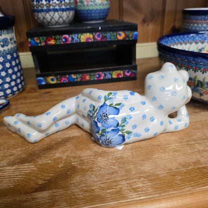 Frog ~ Laying down  blue #2/ 11"