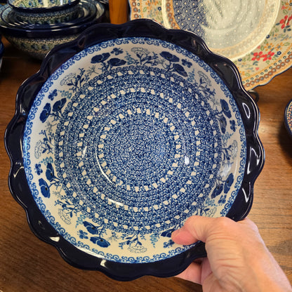 Bowl   Scalloped Edge 9"x4"     2902X ~ Evening Poppy