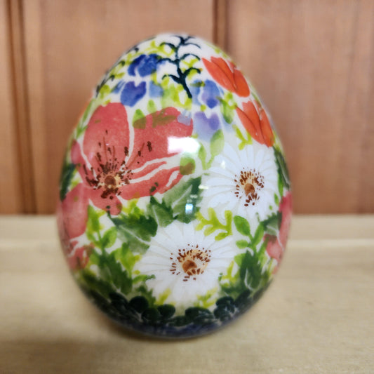 Egg 4" / "A" big coral color flowers