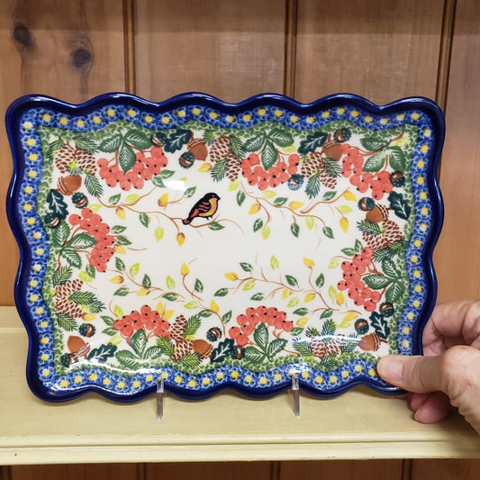 Platter Bird ~ 9.5" x 7" ruffle