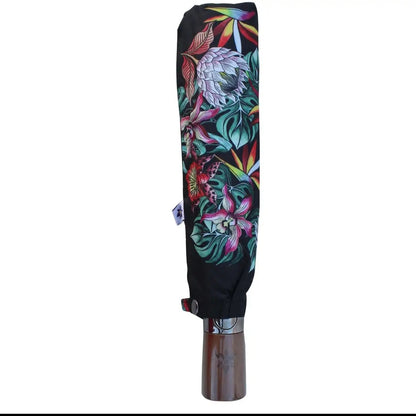 Anuschka ~ Umbrella ~ Black / bird of paradise