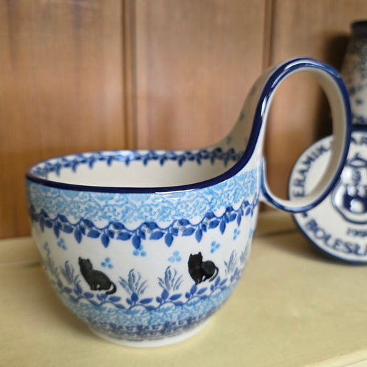 Bowl w/ Loop Handle   16 oz  845-2855X  Sitting Pretty pf0526
