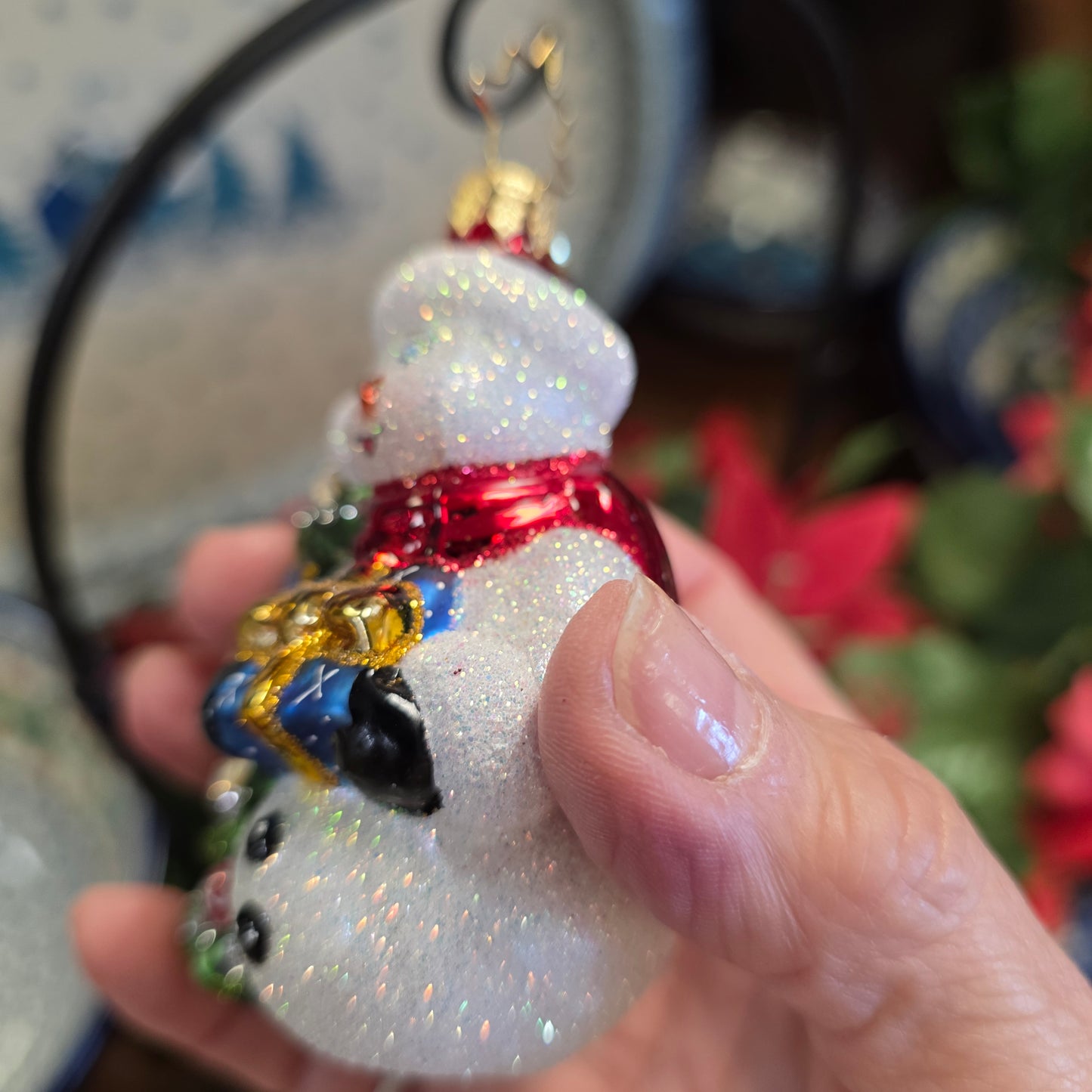 Ornament Radko ~ Snowy & Bright! Gem Snowman 3"