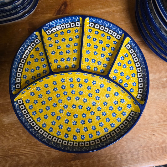 Dish   Divided   10"   0859X ~ Sunburst