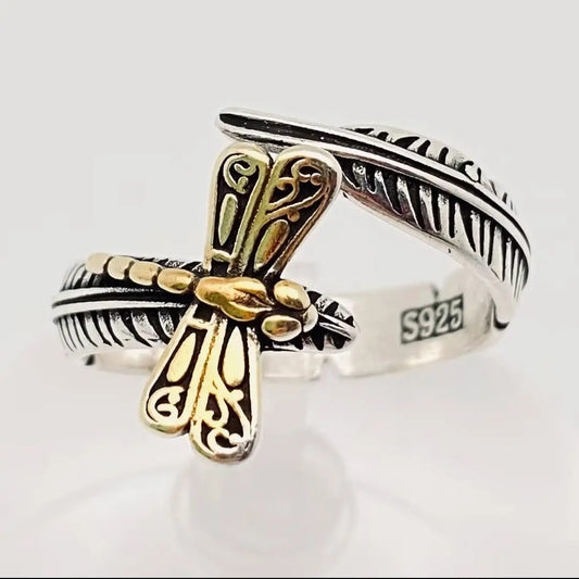 Jewelry ~ Ring Dragonfly / silver plated