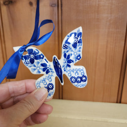 Ornament Butterfly Indigo sb01