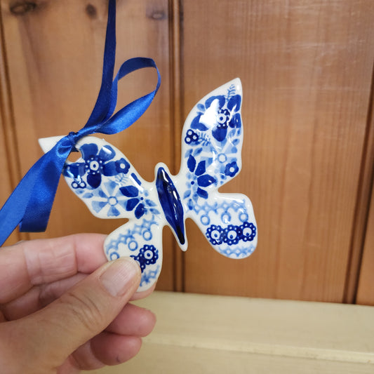 Ornament Butterfly Indigo sb01
