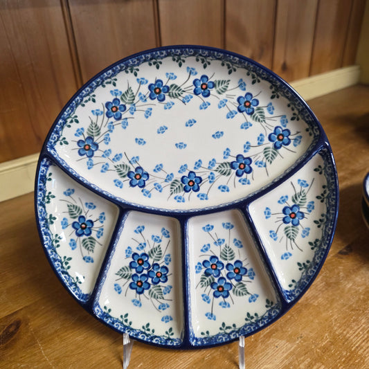 Plate ~ Divided Dish   8.75"  499-2272X  Parisian Posies  small round