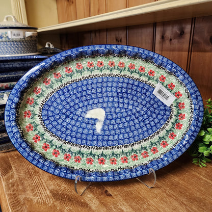 Platter   Oval   10' X 14.5" 614-1916X  Maraschino pf0526  (includes FREE wooden display stand)