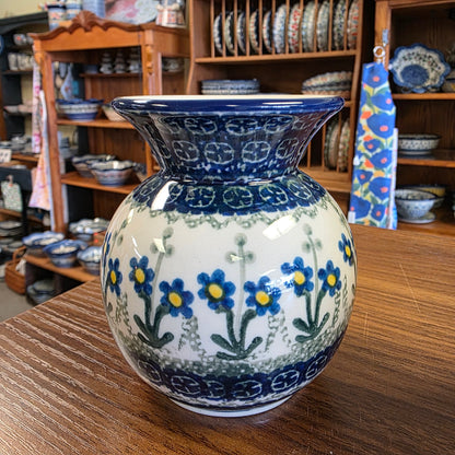 Vase   Bubble   4.25" 048-0614X  Blue Spring Daisy pf0526