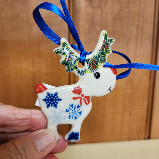 Ornament ~ reindeer flat 3.5".