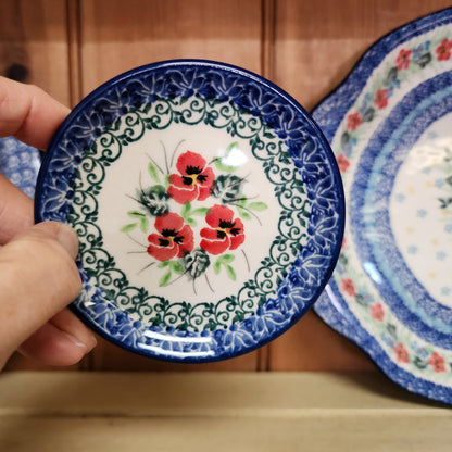 Coaster   4"    2538X ~ Red Pansy