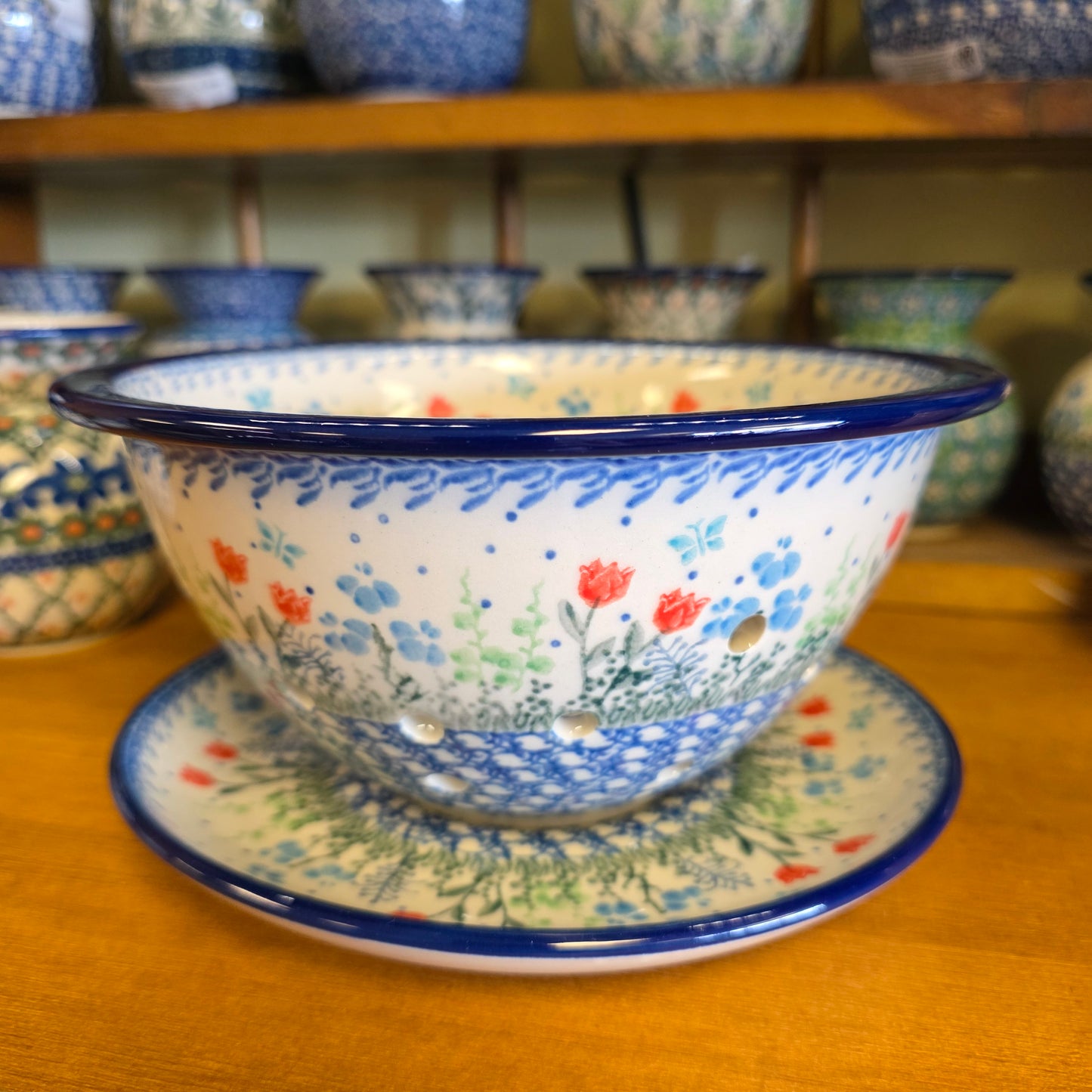 Berry Bowl w/ Saucer   8"W  470-2903X  Tulip Horizon pf0526