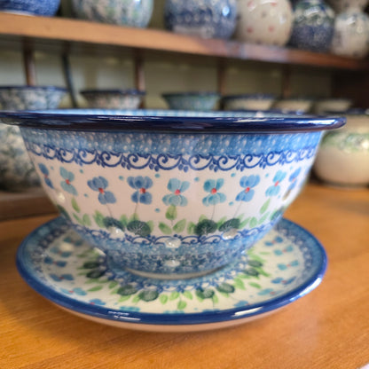 Berry Bowl w/ Saucer   8"W  470-2668X  Dutch Iris pf0526