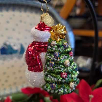 Ornament Radko ~ Snowy & Bright! Gem Snowman 3"