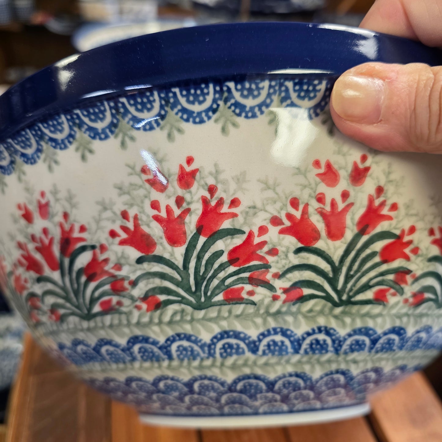 Bowl   Nesting   10.75" W 055-1437X  Crimson Bells pf0526