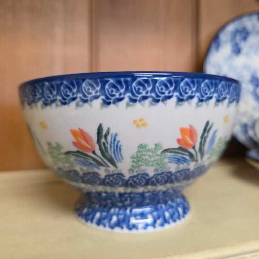 Bowl w/Pedestal   5.25"W  206-3371X  Signs of Spring pf0526