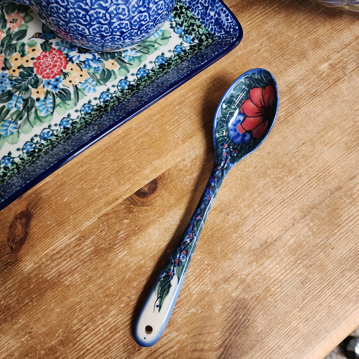 Spoon 8" ~ red /green on back 127