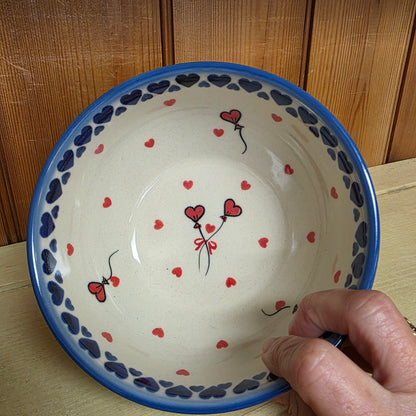 Bowl ~ 6" ~ Red Hearts