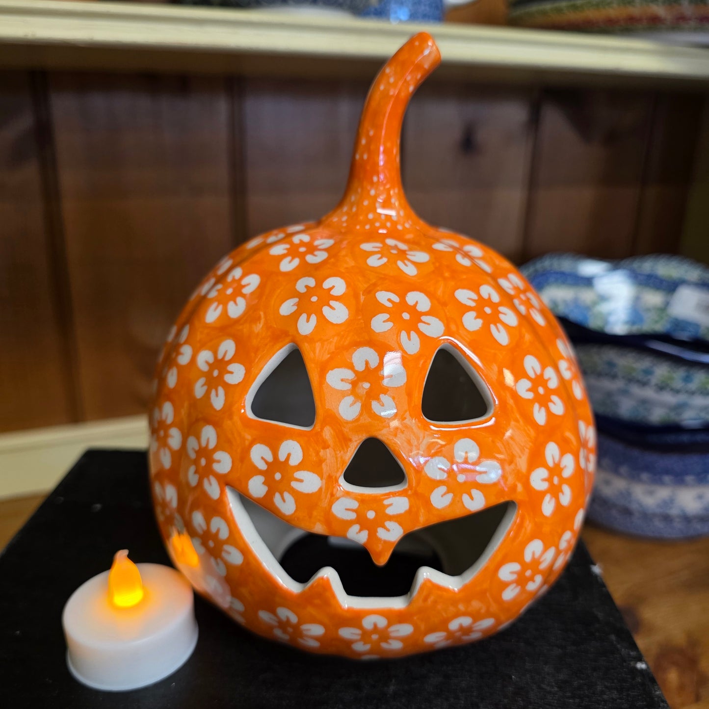 Jack o Lantern ~ Orange 7" Luminary