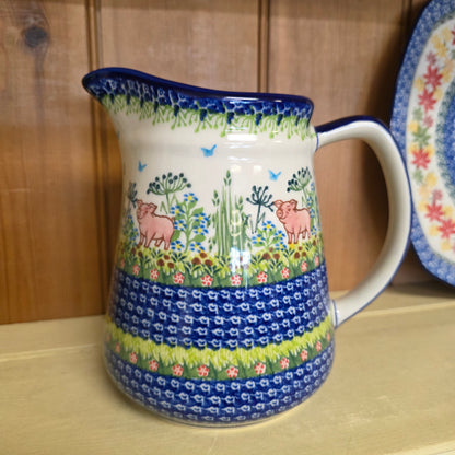 Pitcher 6 cup / 48 oz /7.5"H Wilbur Pig 1255