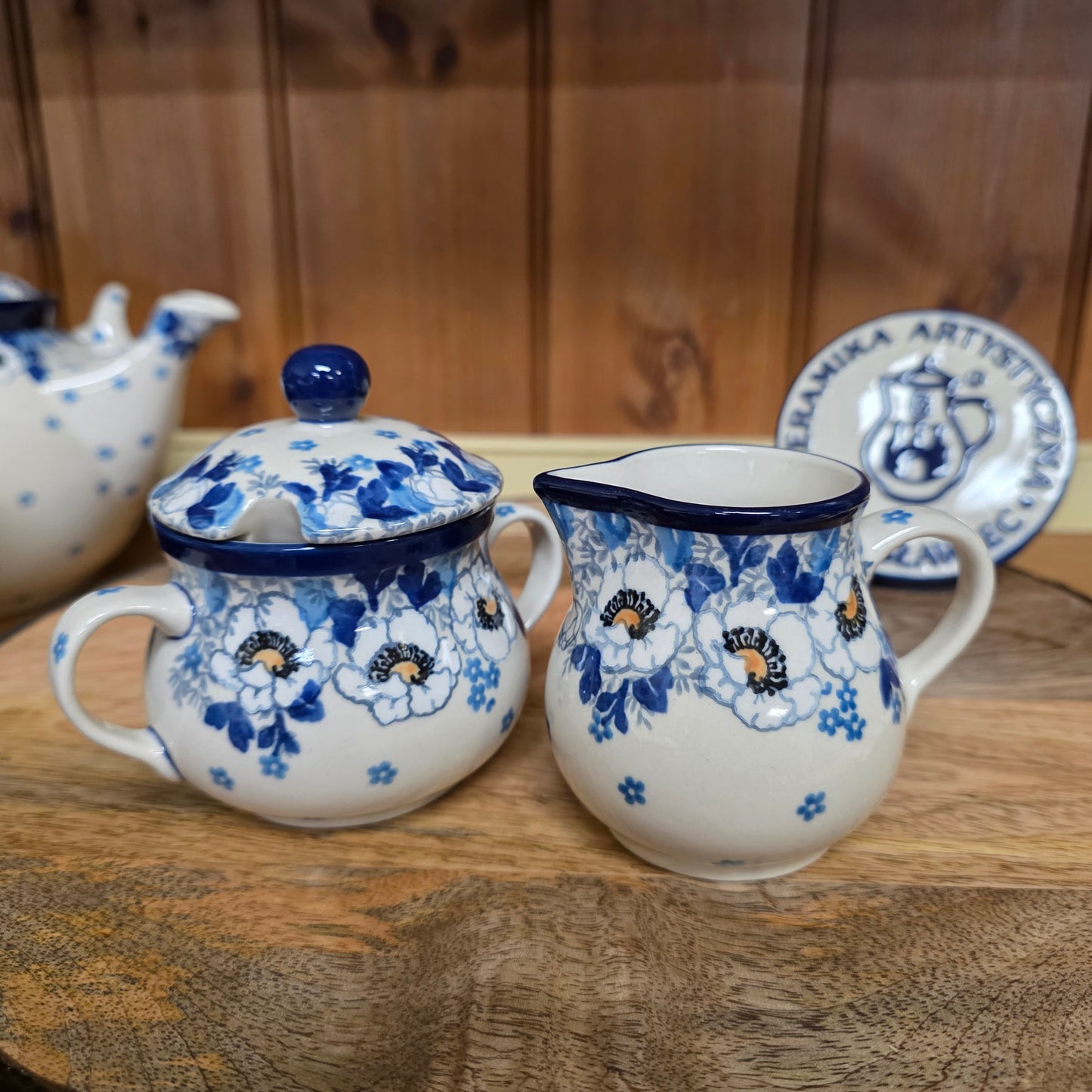 Set ~ Sugar/Creamer Snow Poppy