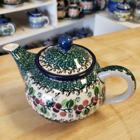 Teapot (1 qt) 264-1415X 1415X ~ Burgundy Berry Green