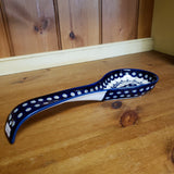 Spoon Rest/Large Floral Peacock