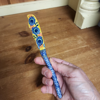 Knife ~ Spreader ~ 7.25" 563-U2317 ~ U4  Sunny Peacock  K. Sliwinska