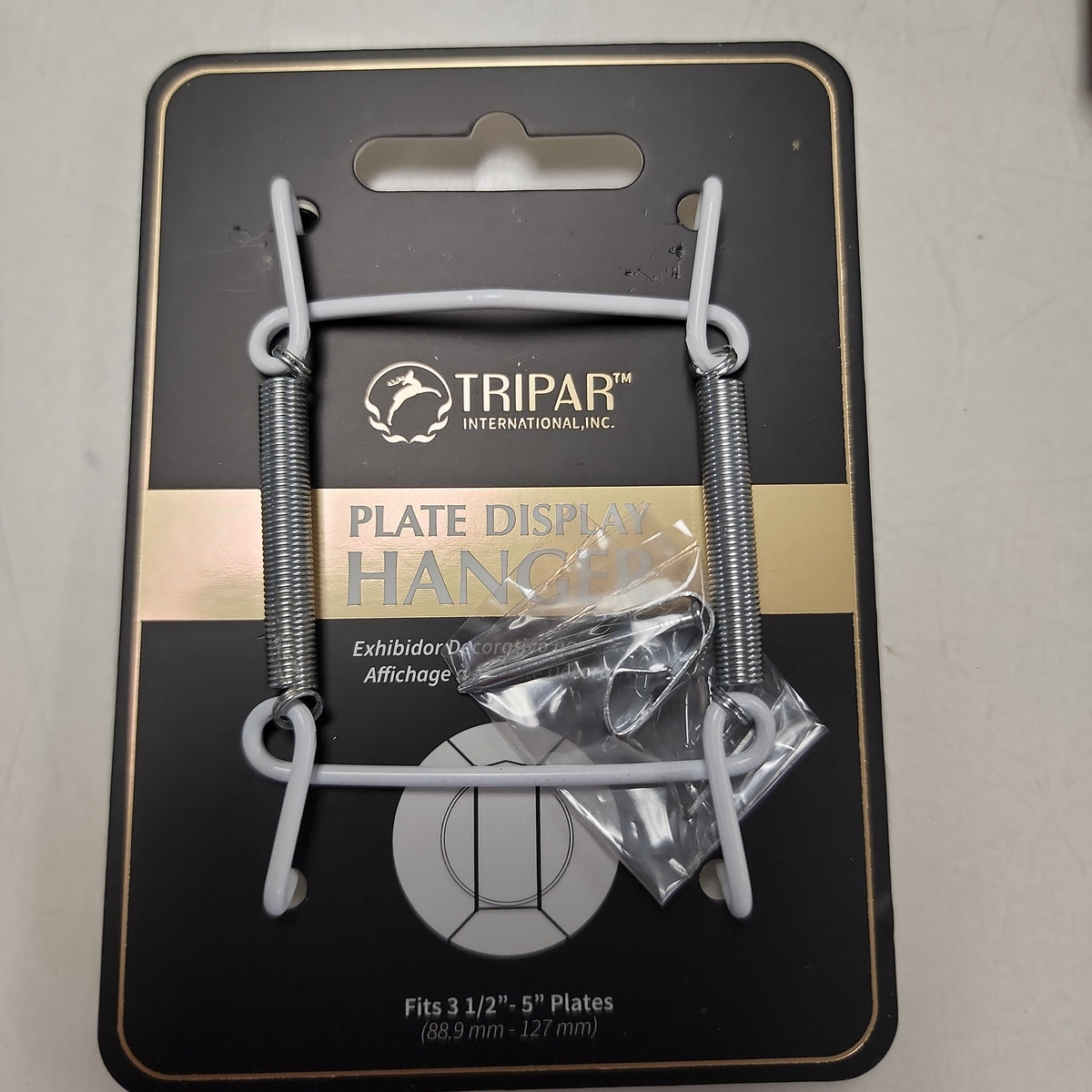 Plate Hangers - White Vinyl Wire-Small 3.5"-5" (saucer)