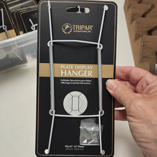 z Plate Hangers - White Vinyl Wire-Extra Large - 10"-14" (dinner)